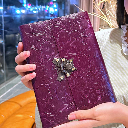 Butterfly Lock Handmade Leather Diary – NO001