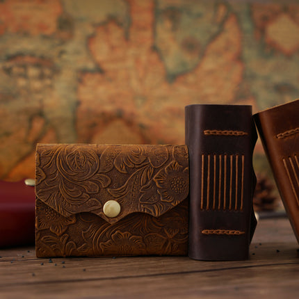 Mini Premium Handmade Cowhide Leather Notebook NO012