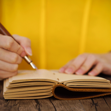 Mini Premium Handmade Cowhide Leather Notebook NO012