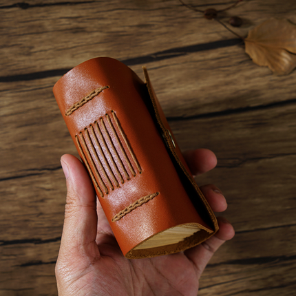 Mini Premium Handmade Cowhide Leather Notebook NO012