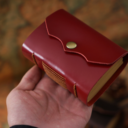 Mini Premium Handmade Cowhide Leather Notebook NO012