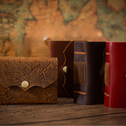 Mini Premium Handmade Cowhide Leather Notebook NO012