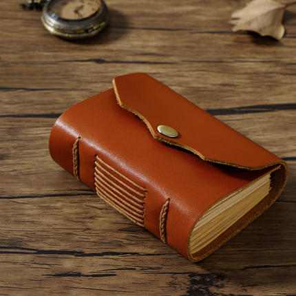 Mini Premium Handmade Cowhide Leather Notebook NO012