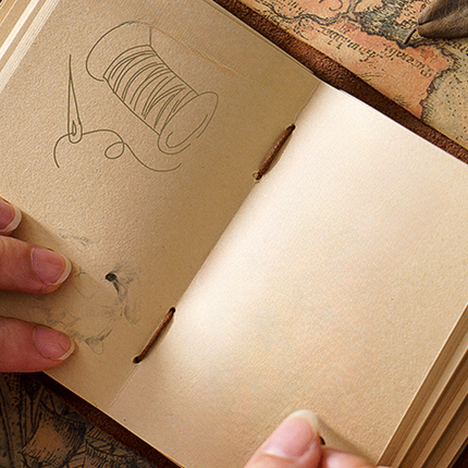 Mini Premium Handmade Cowhide Leather Notebook NO012
