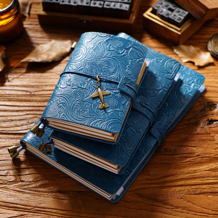 Premium Handmade Leather Notebook – Buckle Strap Closure NO008