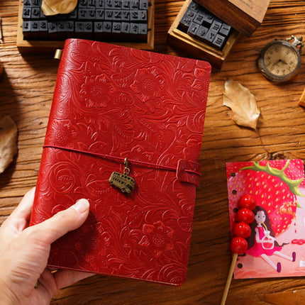 Premium Handmade Leather Notebook – Buckle Strap Closure NO008