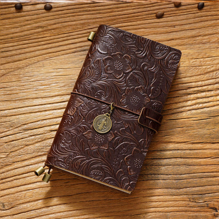 Premium Handmade Leather Notebook – Buckle Strap Closure NO008