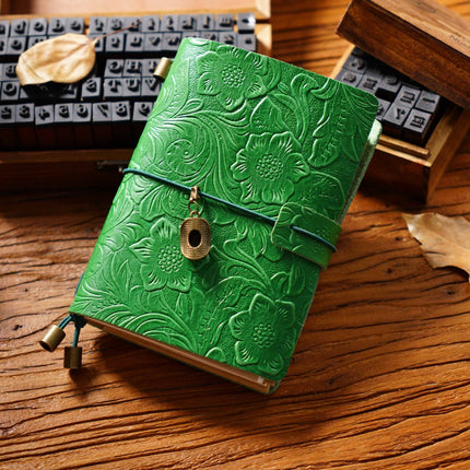 Premium Handmade Leather Notebook – Buckle Strap Closure NO008