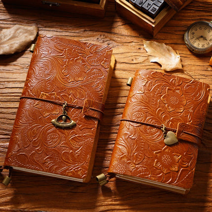 Premium Handmade Leather Notebook – Buckle Strap Closure NO008