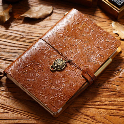 Premium Handmade Leather Notebook – Buckle Strap Closure NO008