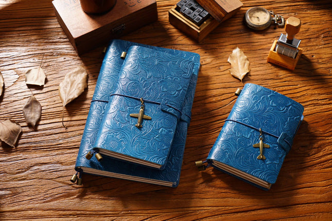 Premium Handmade Leather Notebook – Buckle Strap Closure NO008