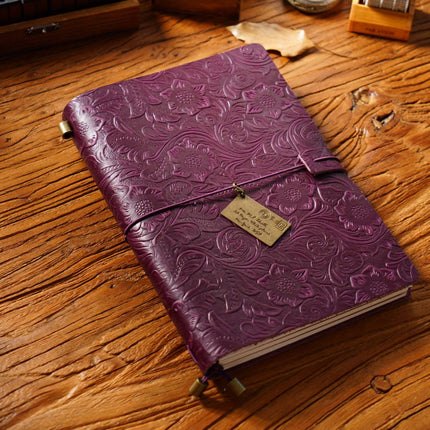 Premium Handmade Leather Notebook – Buckle Strap Closure NO008
