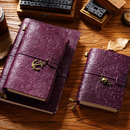 Premium Handmade Leather Notebook – Buckle Strap Closure NO008