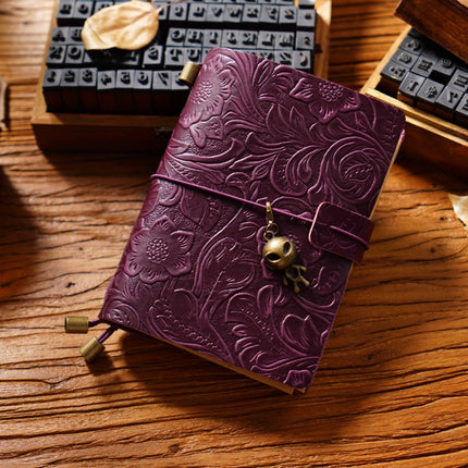 Premium Handmade Leather Notebook – Buckle Strap Closure NO008