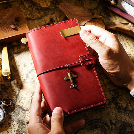 Handmade Leather Journal – Thread-Bound & Refillable - NO007