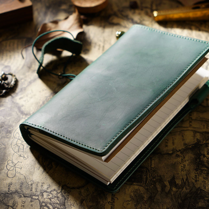 Handmade Leather Journal – Thread-Bound & Refillable - NO007