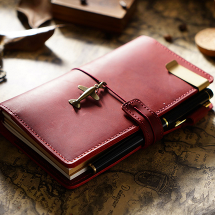 Handmade Leather Journal – Thread-Bound & Refillable - NO007