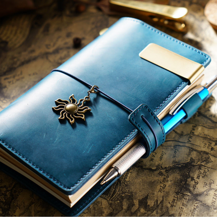 Handmade Leather Journal – Thread-Bound & Refillable - NO007