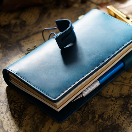 Handmade Leather Journal – Thread-Bound & Refillable - NO007