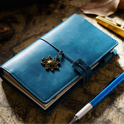 Handmade Leather Journal – Thread-Bound & Refillable - NO007