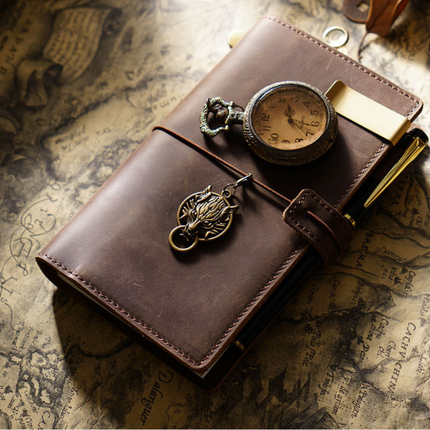 Handmade Leather Journal – Thread-Bound & Refillable - NO007