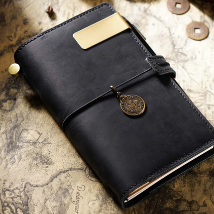 Handmade Leather Journal – Thread-Bound & Refillable - NO007