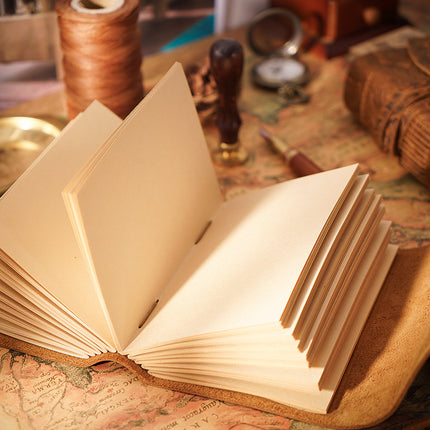 Handmade Leather Notebook With Strap Closure - NO002