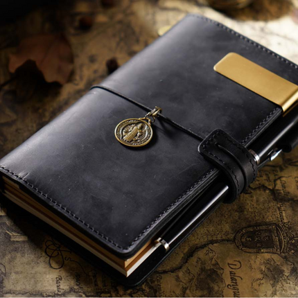 Handmade Leather Journal – Thread-Bound & Refillable - NO007