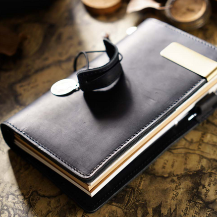 Handmade Leather Journal – Thread-Bound & Refillable - NO007