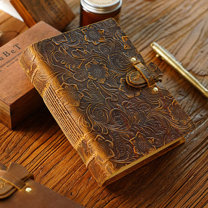 Buckle Closure – Handmade Genuine Leather Journal - NO003