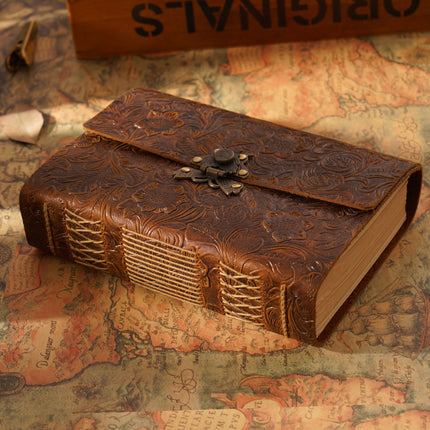 Butterfly Lock Handmade Leather Diary – NO001