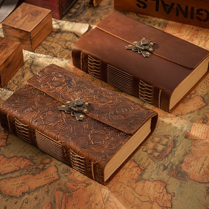 Butterfly Lock Handmade Leather Diary – NO001