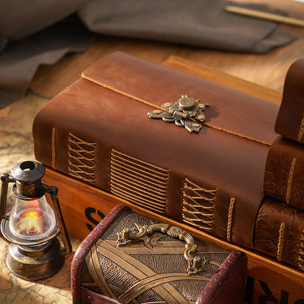 Butterfly Lock Handmade Leather Diary – NO001