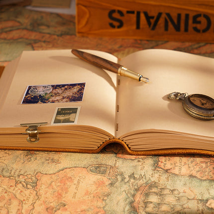 Butterfly Lock Handmade Leather Diary – NO001