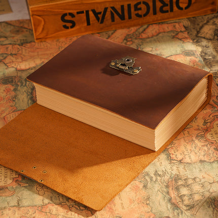 Butterfly Lock Handmade Leather Diary – NO001