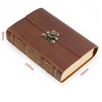 Butterfly Lock Handmade Leather Diary – NO001