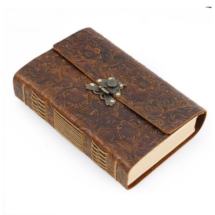 Butterfly Lock Handmade Leather Diary – NO001