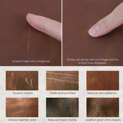 Handmade Leather Notebook With Strap Closure - NO002