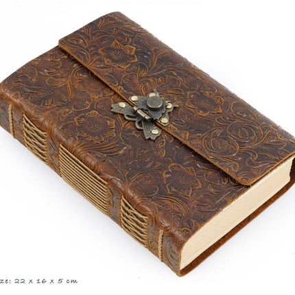 Butterfly Lock Handmade Leather Diary – NO001