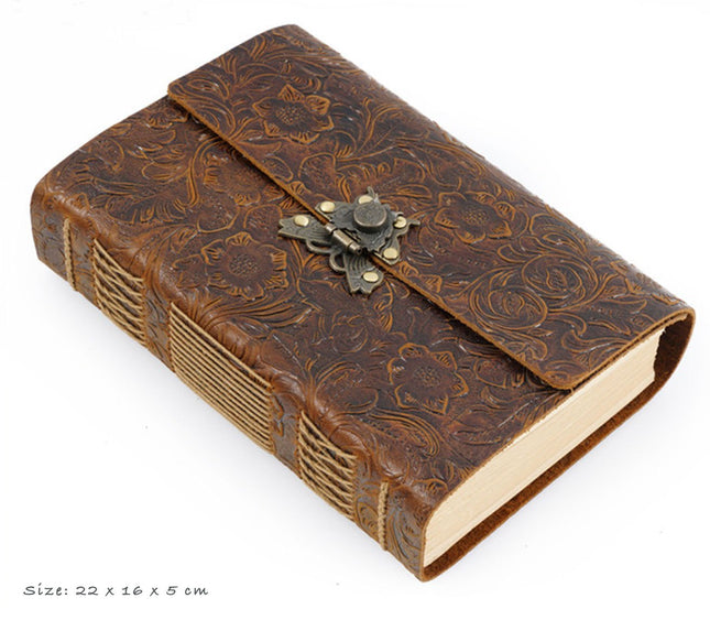 Butterfly Lock Handmade Leather Diary – NO001